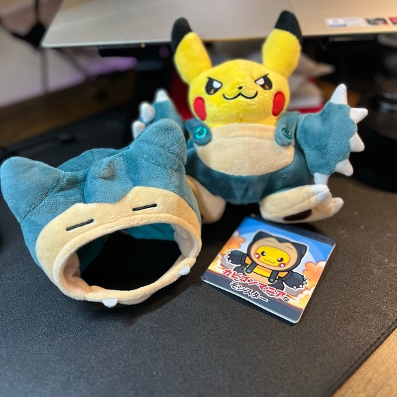 Pokemon Pikachu in Blue Snorlax Costume Plush - Picture 2 of 3